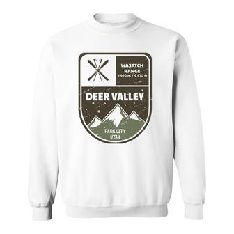 Deer Valley Wasatch Range Park City Utah Vintage Sweatshirt | Mazezy