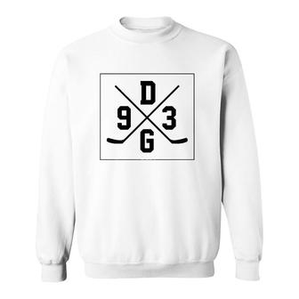 Dg93 Ice Hockey Lover Crossed Hockey Sticks Sweatshirt | Mazezy