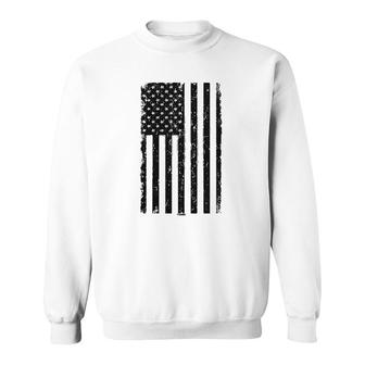 Distressed Black Usa Flag Sweatshirt | Mazezy