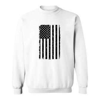 Distressed Black Usa Flag United States Sweatshirt | Mazezy