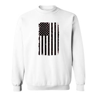 Distressed Black Usa Flag United States Sweatshirt | Mazezy