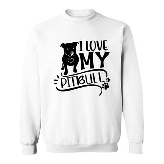 Dog Mom Mothers Day I Love My Pitbull Dog Sweatshirt - Thegiftio UK