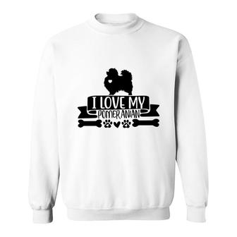 Dog Mom Mothers Day I Love My Pomeranian Dog Sweatshirt - Thegiftio