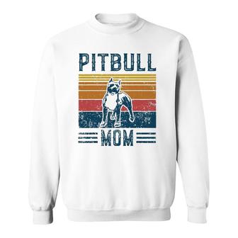 Dog Pitbull Mom Vintage Pitbull Mom Sweatshirt | Mazezy