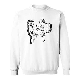 Don't California My Texas Humor Texas Map Kicking Cali Map Vintage Sweatshirt | Mazezy