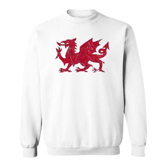 Dragon Of Wales Flag Welsh Cymru Flags Medieval Welsh Rugby Tank Top Sweatshirt | Mazezy