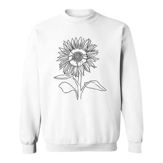 Drawing Of Flower Artist Tee Womans Top Nature Sweatshirt | Mazezy