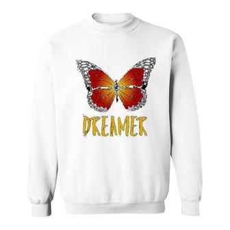 Dreamer Monarch Butterfly Dreamer Sweatshirt | Mazezy