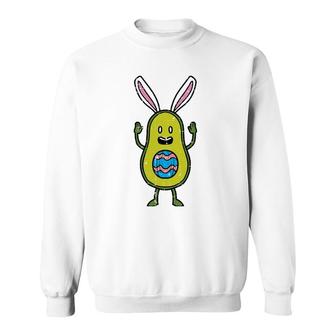 Easter Avocado Bunny Egg Funny Fruit Vegan Men Women Kids Sweatshirt | Mazezy