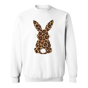Easter Leopard Bunny Rabbit Palm Sunday Girls Women Kids Sweatshirt | Mazezy