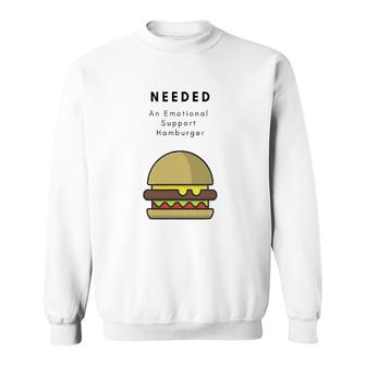 Emotional Support Hamburger Lover Gift Sweatshirt | Mazezy AU