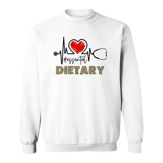 Essential Dietary Heartbeat Dietary Nurse Gift Sweatshirt | Mazezy