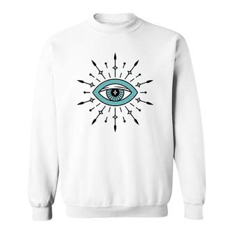 Evil Eye Protection Talisman Symbol Sweatshirt | Mazezy