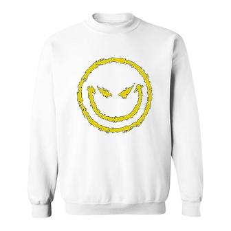 Evil Smile Face Graphic Sweatshirt | Mazezy DE