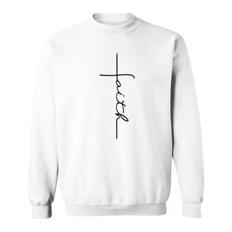 Faith Cross Christian Sweatshirt | Mazezy