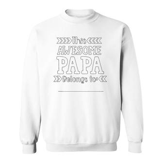 Father's Day Coloring Craft Gift For Papa From Grandkids Premium Sweatshirt | Mazezy