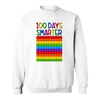 Fidget Toy 100 Days Smarter Poppin 100 Days Of School Pop It Sweatshirt | Mazezy