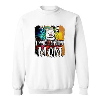 Finnish Lapphund Mom Dog Lover Watercolor Mother's Day Sweatshirt | Mazezy