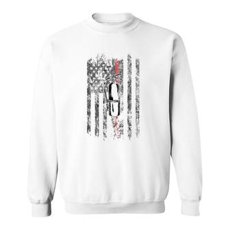 Fire Extinguisher American Flag Thin Red Line Firefighter Sweatshirt | Mazezy