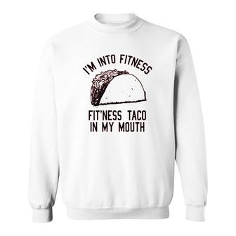 Fitness Taco Funny Gym Sweatshirt | Mazezy