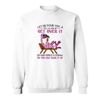 Flamingo Get Over It Sweatshirt | Mazezy