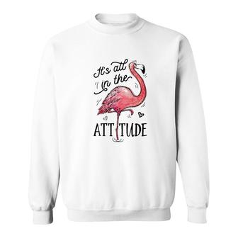 Flamingo Its All In The Attitude Sweatshirt | Mazezy