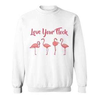 Flamingo Love Your Flock Sweatshirt | Mazezy
