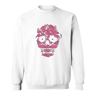 Flamingo Skull Sweatshirt | Mazezy