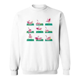 Flamingo Yoga Poses Meditation Workout Exercise Mom Gift Sweatshirt | Mazezy