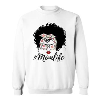 Floral Flower Mom Afro Hair Mother's Day 2021 Ver2 Sweatshirt | Mazezy