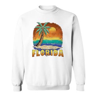 Florida Beach Vintage Distressed Souvenir Sweatshirt | Mazezy