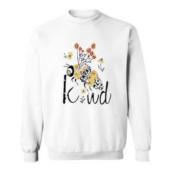 Flower Bee Kind Graphic Sweatshirt | Mazezy