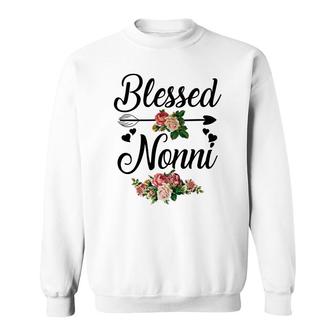 Flower Blessed Nonni Sweatshirt | Mazezy