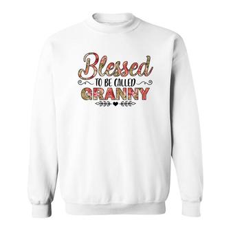 Flower Blessed To Be Called Granny Sweatshirt | Mazezy