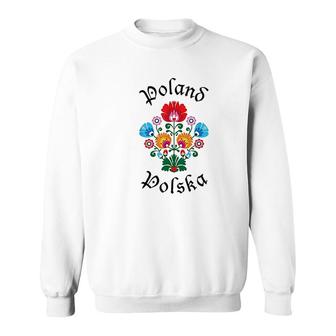 Folk Art Flowers Polska Polish Day Sweatshirt | Mazezy