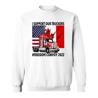 Freedom Convoy 2022 Support Our Truckers Mandate Freedom Sweatshirt | Mazezy