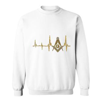 Freemason Heartbeat Masonic Heartbeat Sweatshirt | Mazezy