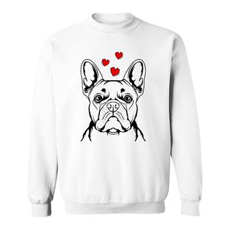French Bulldog Frenchie Love Cute Dog Mom Funny Womens Gift Sweatshirt | Mazezy