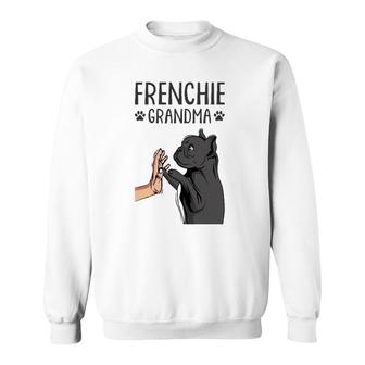 French Bulldog Grandma Frenchie Dog Lover Womens Sweatshirt | Mazezy