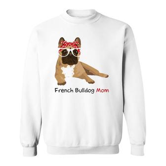 French Bulldog Mom Bandana Womens Frenchie Sweatshirt | Mazezy
