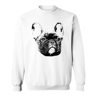 Frenchie Face - Dog Mom Or Dad Christmas Gift Sweatshirt | Mazezy