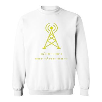 Funny Amateur Ham Radio Morse Code Sweatshirt | Mazezy