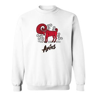 Funny Aries Zodiac Symbol Sweatshirt | Mazezy
