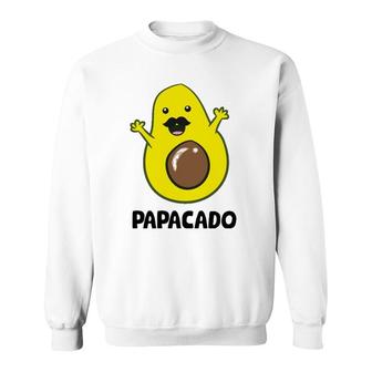 Funny Avocado Dad Vegan Guacamole Avocado Papacado Sweatshirt | Mazezy
