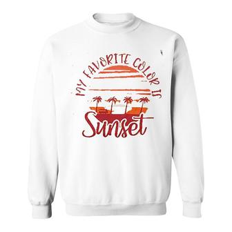 Funny Beach Vintage Sunglasses Beach Funny Graphic Retro Vacation Sweatshirt - Thegiftio