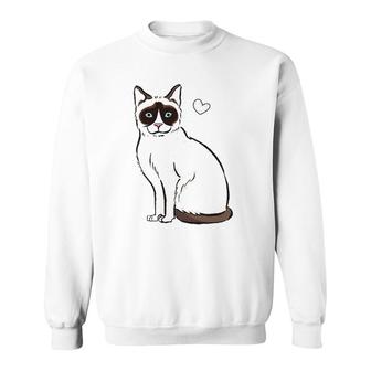 Funny Cat Snowshoe Cat Lover Gift Sweatshirt | Mazezy