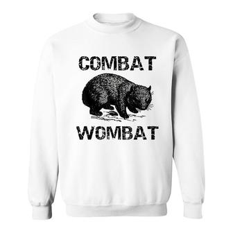 Funny Combat Wombat Graphic Gift Sweatshirt | Mazezy