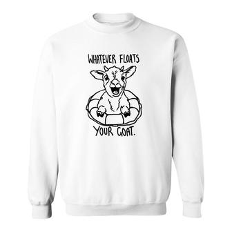 Funny Goat Whatever Float Sweatshirt | Mazezy