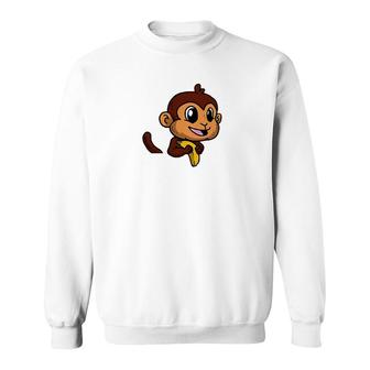 Funny Monkey In The Pocket Gift Monkey Pocket Sweatshirt | Mazezy
