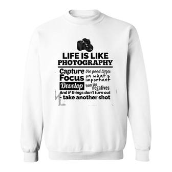 Funny Photography Camera For A Photographer Sweatshirt | Mazezy